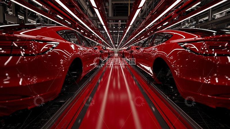 高清大图下载【趣麦麦图】红色跑车在隧道里行驶