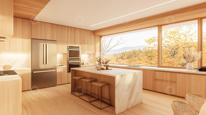 高清大图下载【趣麦麦图】木质简约厨房