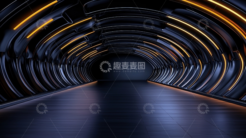 高清大图下载【趣麦麦图】隧道般的未来科技感空间