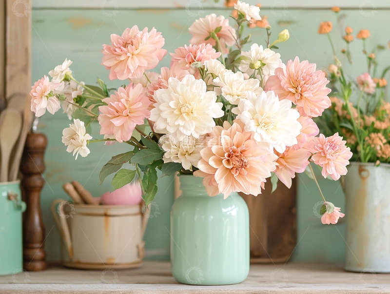 高清大图下载【趣麦麦图】粉色系花朵静物