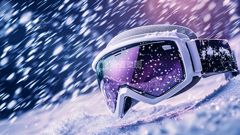 高清大图下载【趣麦麦图】滑雪镜在雪地