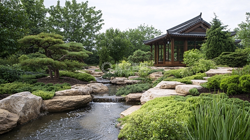 高清大图下载【趣麦麦图】东方风格园林景观小品