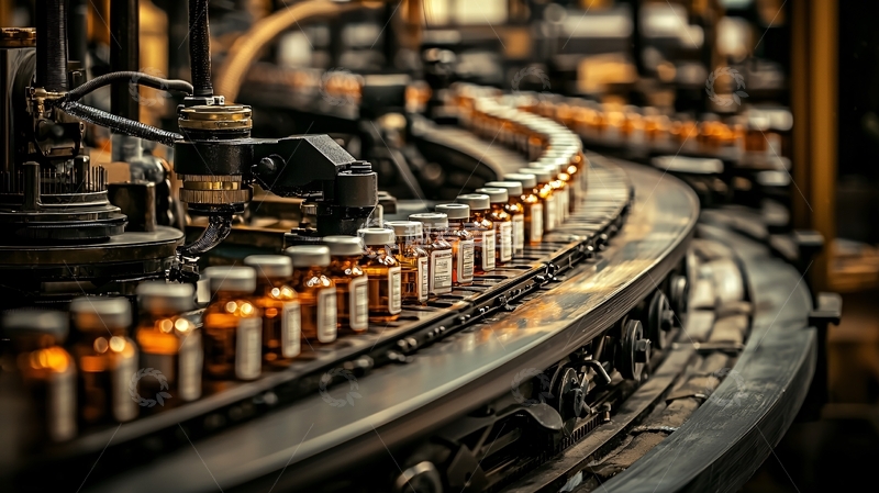 高清大图下载【趣麦麦图】药物生产线上