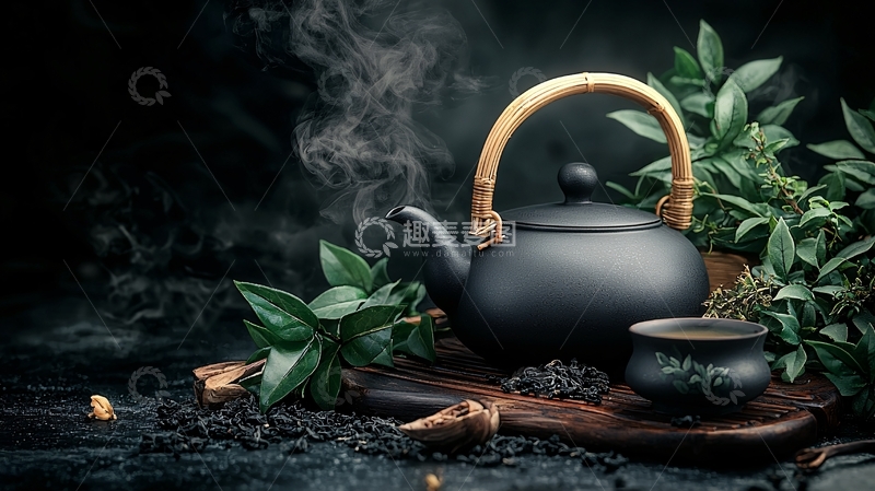 高清大图下载【趣麦麦图】静谧茶室高清图片