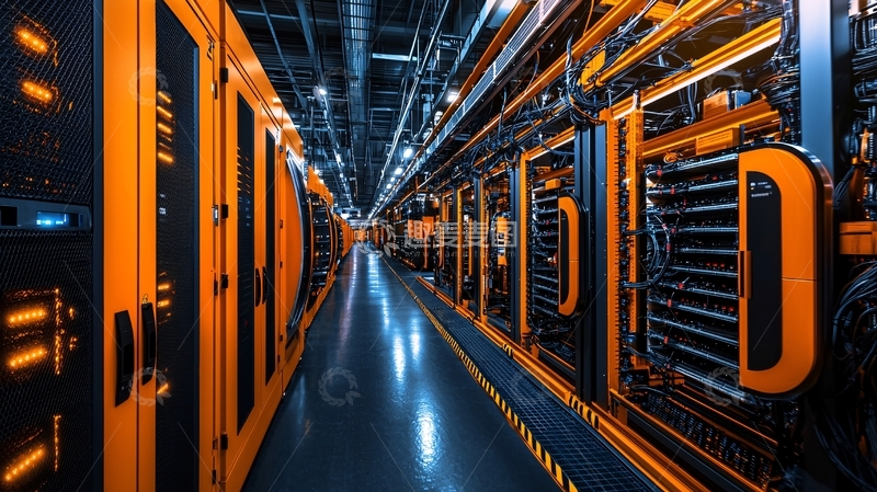 高清大图下载【趣麦麦图】科技感走廊高清图片