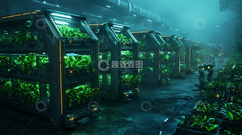 未来科技感的垂直农场