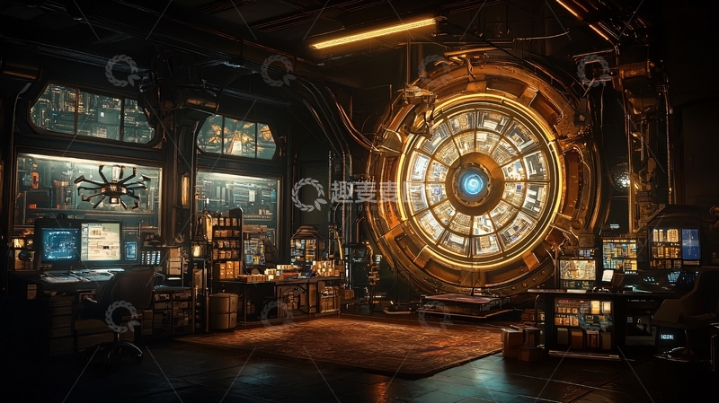 高清大图下载【趣麦麦图】时间机器内部