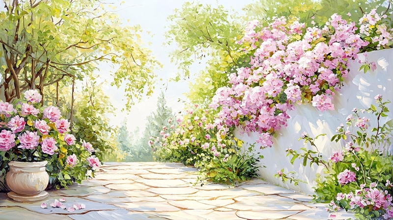 高清大图下载【趣麦麦图】花团锦簇的唯美花园