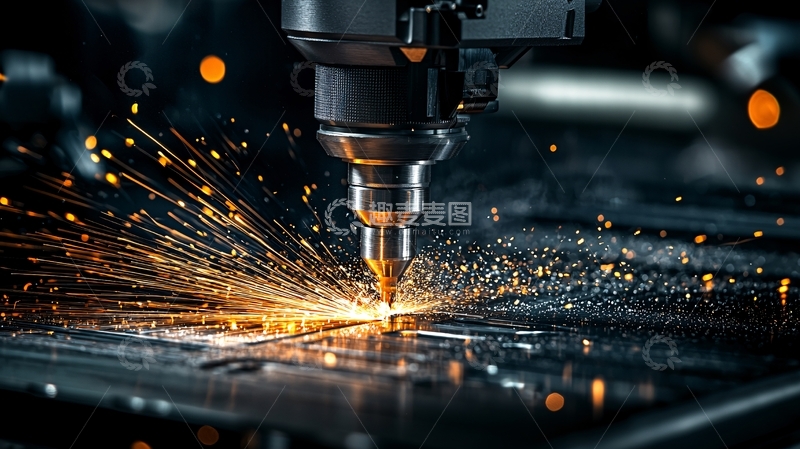高清大图下载【趣麦麦图】金属切割火花飞溅