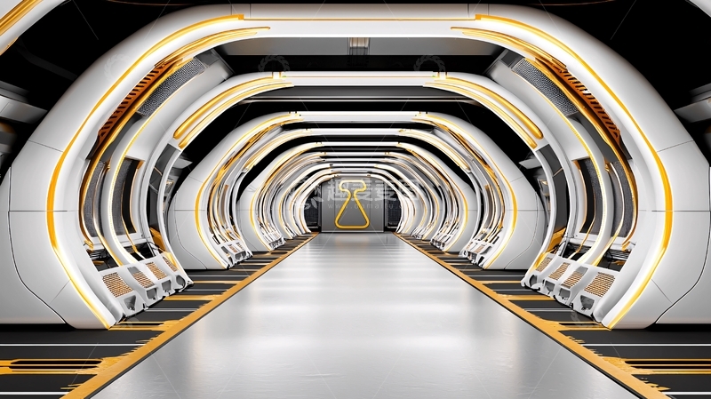 高清大图下载【趣麦麦图】未来感隧道走廊