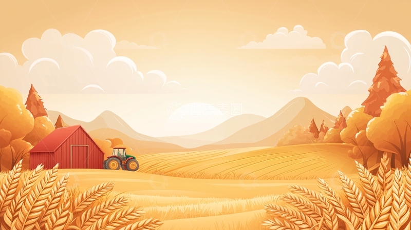 高清大图下载【趣麦麦图】金秋农田丰收景色
