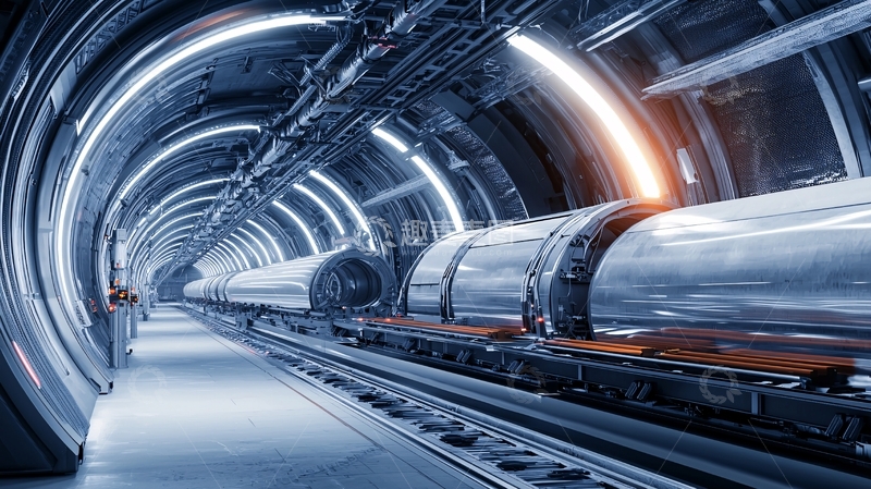 高清大图下载【趣麦麦图】未来感列车在隧道中行驶