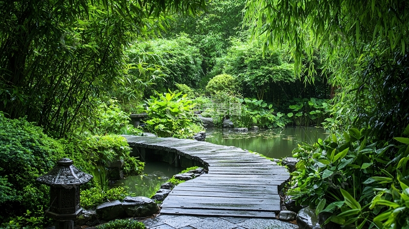 高清大图下载【趣麦麦图】曲径通幽处绿意盎然