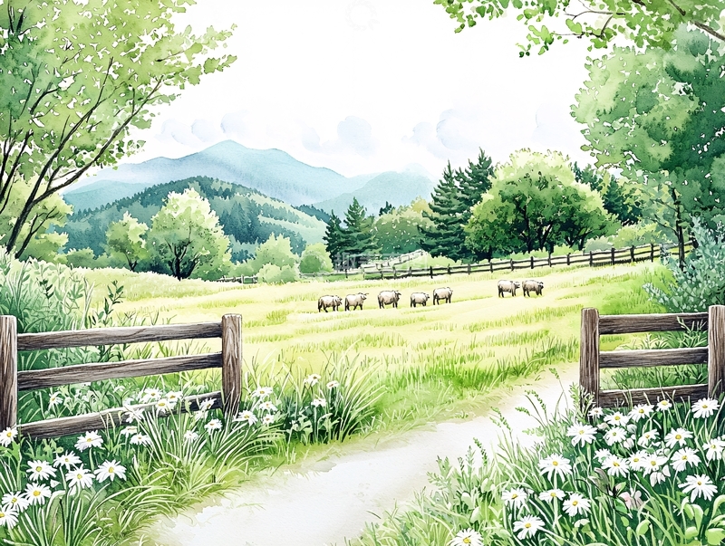 高清大图下载【趣麦麦图】清新田园风光