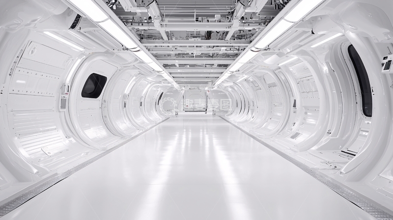 高清大图下载【趣麦麦图】未来感白色走廊