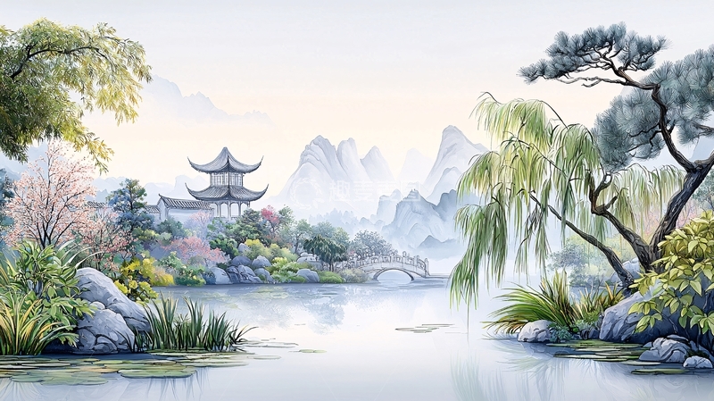 高清大图下载【趣麦麦图】山水风景唯美意境中国风