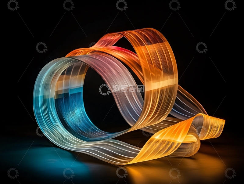 高清大图下载【趣麦麦图】流动的光线抽象形态