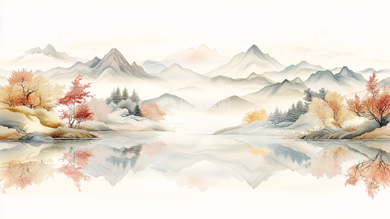 高清大图下载【趣麦麦图】水墨山水画高清图片