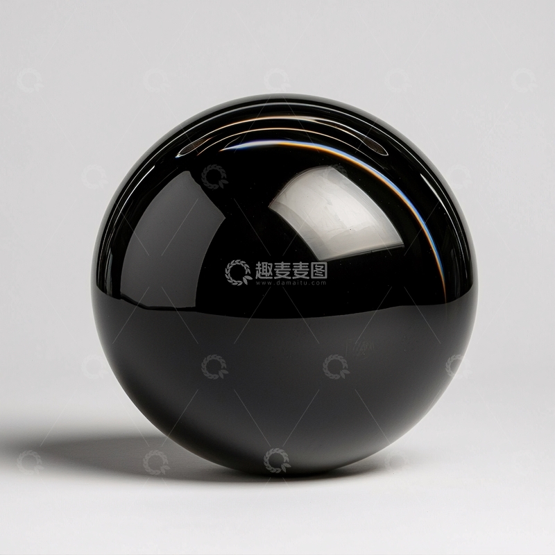 高清大图下载【趣麦麦图】黑色光滑球体物体