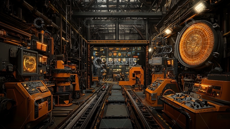 高清大图下载【趣麦麦图】工业时代的黑暗工厂内部