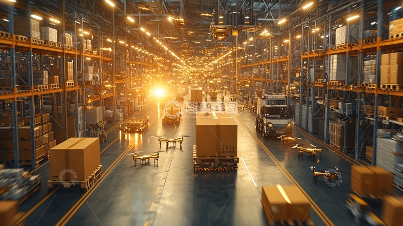 高清大图下载【趣麦麦图】仓库内运输高清图片