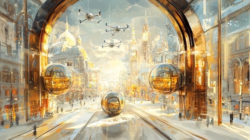 高清大图下载【趣麦麦图】未来城市街景