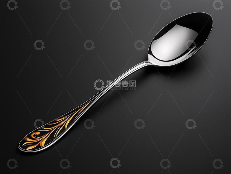 高清大图下载【趣麦麦图】闪亮的银色勺子