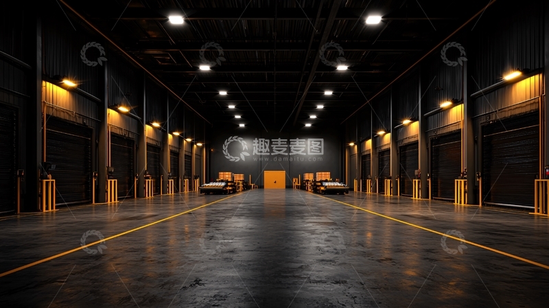 高清大图下载【趣麦麦图】室内空旷的仓库场景