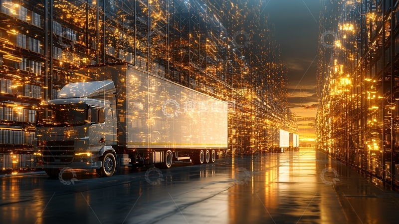 高清大图下载【趣麦麦图】仓库里的卡车