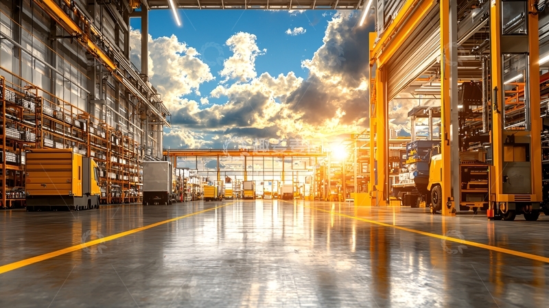 高清大图下载【趣麦麦图】仓库内部阳光照射