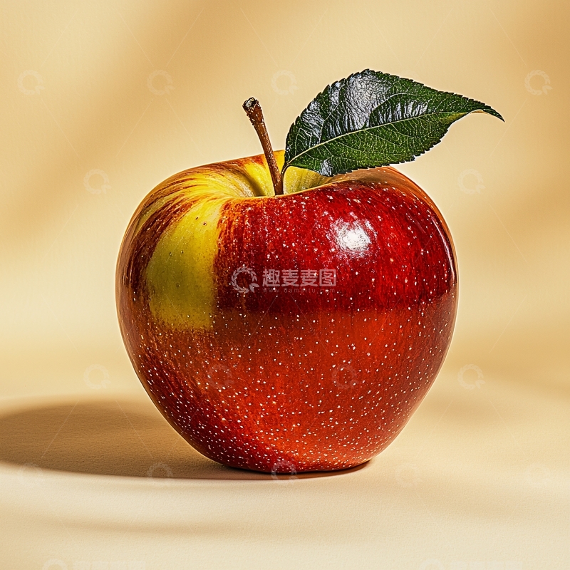 高清大图下载【趣麦麦图】红黄相间的新鲜苹果