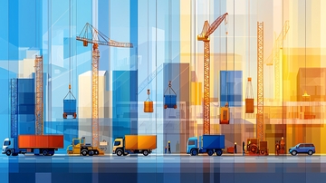 现代城市物流运输图