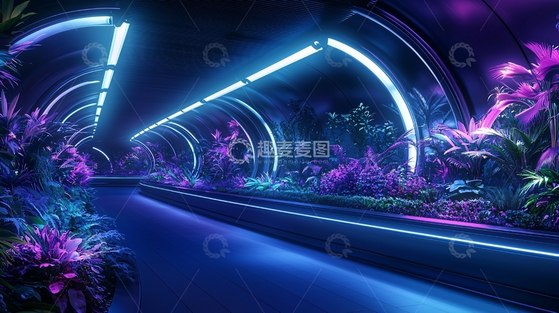 高清大图下载【趣麦麦图】未来感隧道高清图片