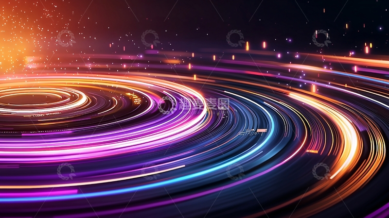 高清大图下载【趣麦麦图】抽象光线轨迹