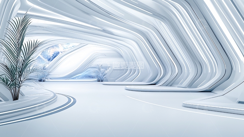 高清大图下载【趣麦麦图】未来感白色空间