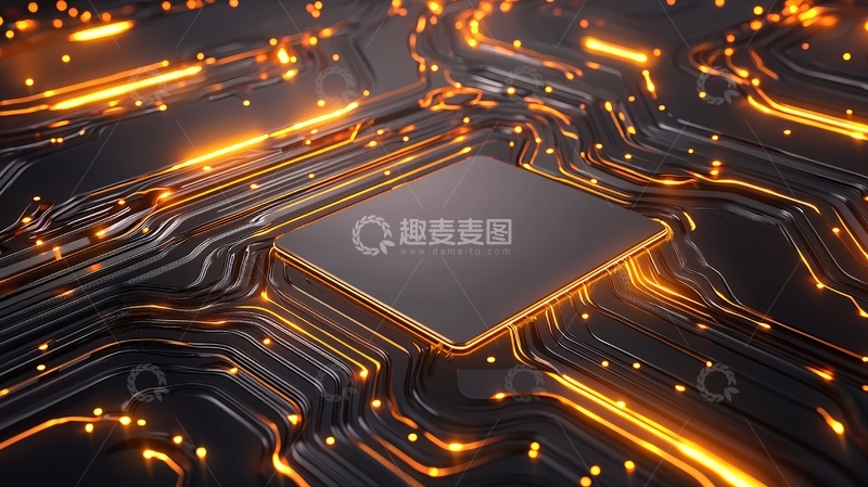 高清大图下载【趣麦麦图】中央处理器电路板科技感