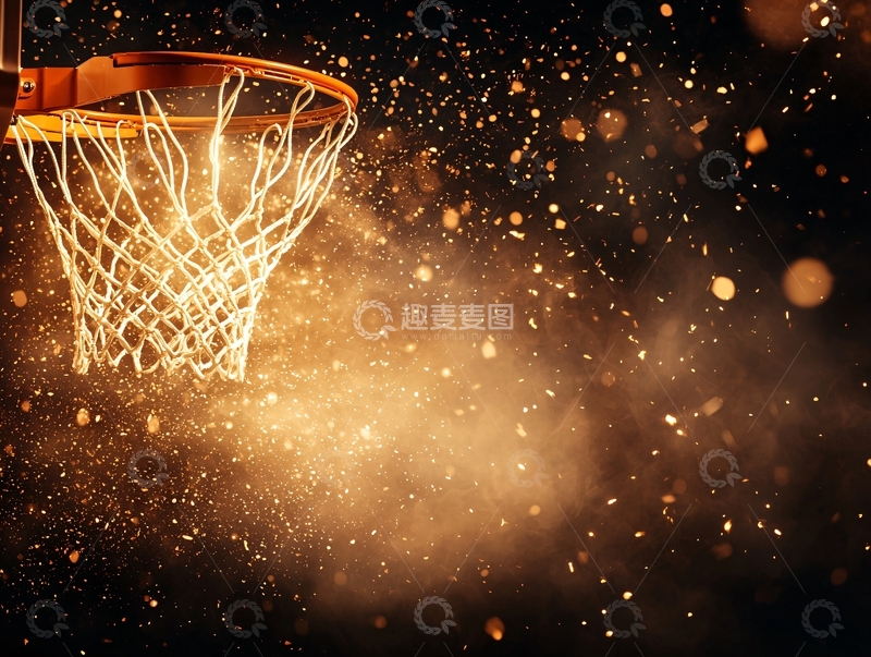 高清大图下载【趣麦麦图】篮球架光效颗粒感
