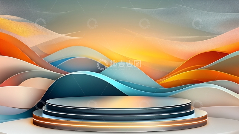 高清大图下载【趣麦麦图】抽象舞台背景