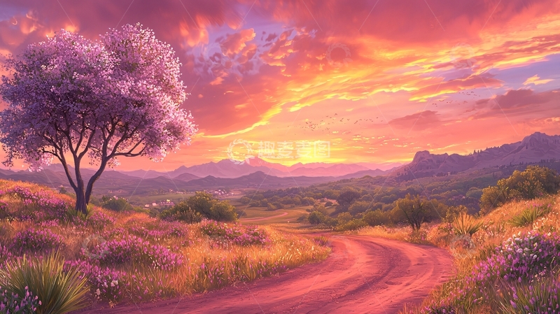 高清大图下载【趣麦麦图】唯美夕阳风景