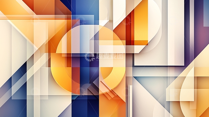 高清大图下载【趣麦麦图】抽象几何图形叠加