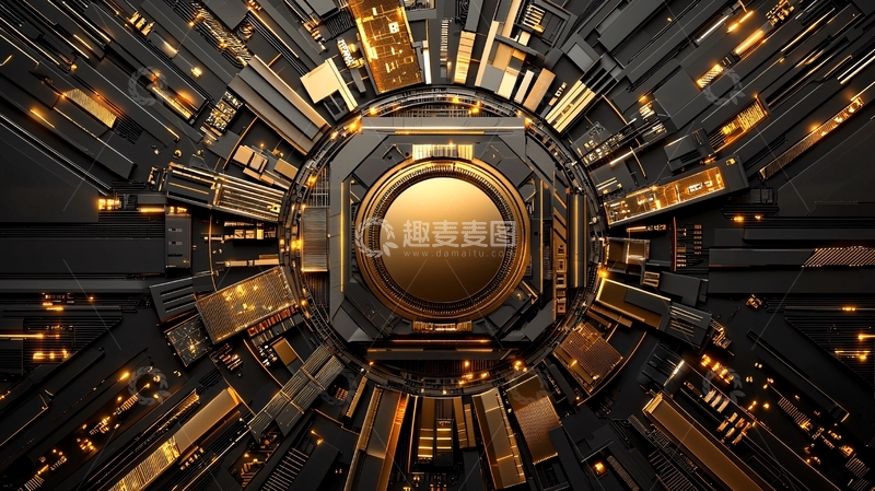 高清大图下载【趣麦麦图】未来科技通道