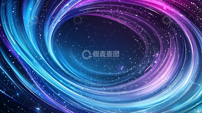 高清大图下载【趣麦麦图】抽象漩涡星空背景