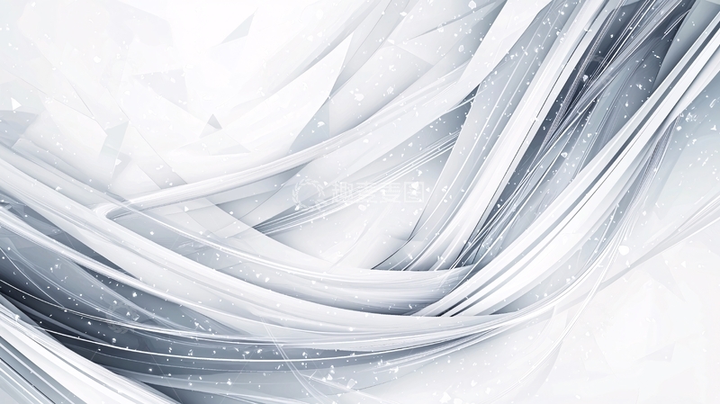 高清大图下载【趣麦麦图】白色抽象曲线背景