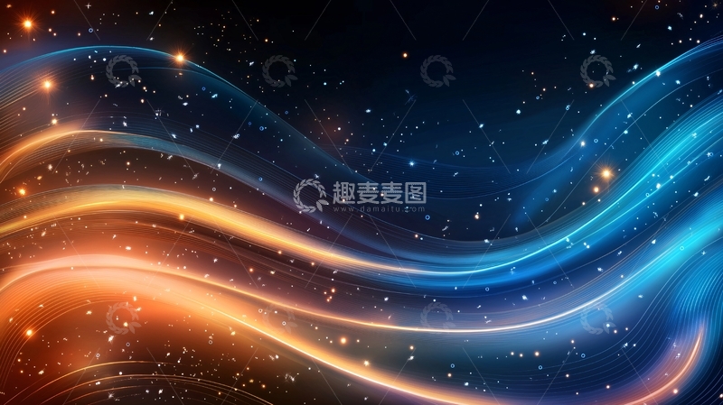 高清大图下载【趣麦麦图】光线交织的星空背景