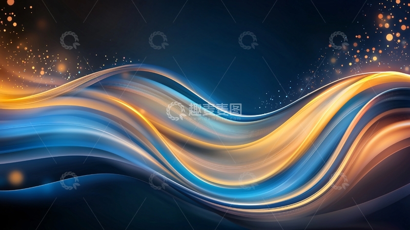 高清大图下载【趣麦麦图】流动曲线光效背景
