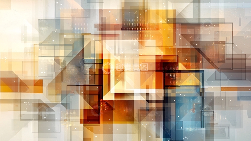 高清大图下载【趣麦麦图】抽象几何色块叠加