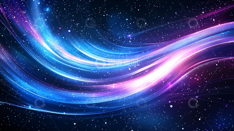 高清大图下载【趣麦麦图】绚丽星空光线流动