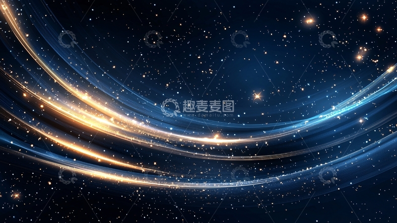 高清大图下载【趣麦麦图】星空流线光效背景