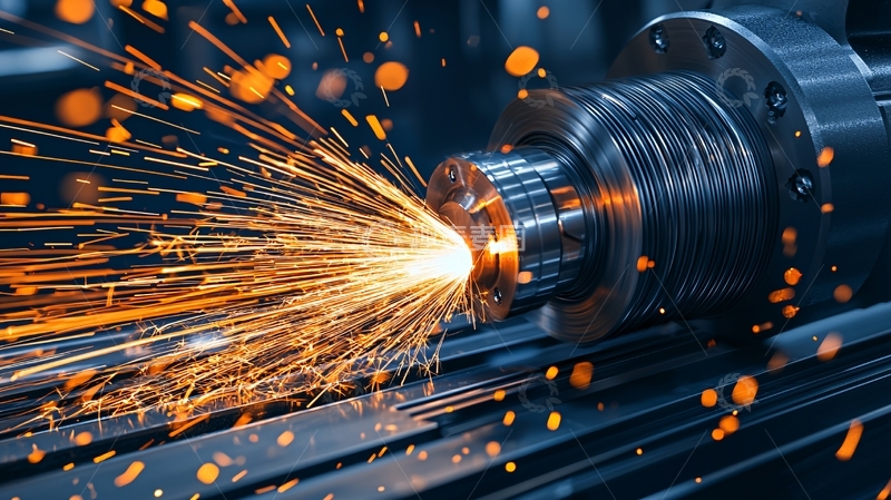 高清大图下载【趣麦麦图】金属加工火花四溅