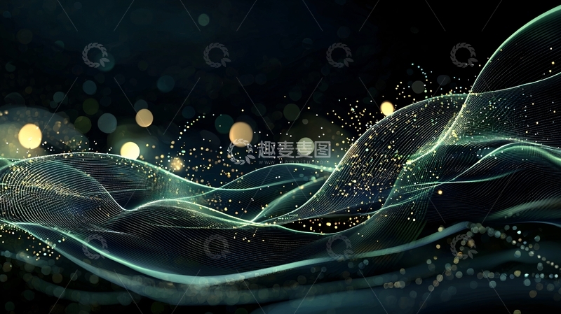 高清大图下载【趣麦麦图】波光粼粼的科技感抽象背景